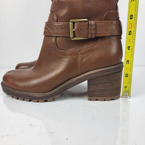 ZODIAC Georgia Round Toe Block Heel Zip-Up Riding Boot 8 M - Picture 3 of 12